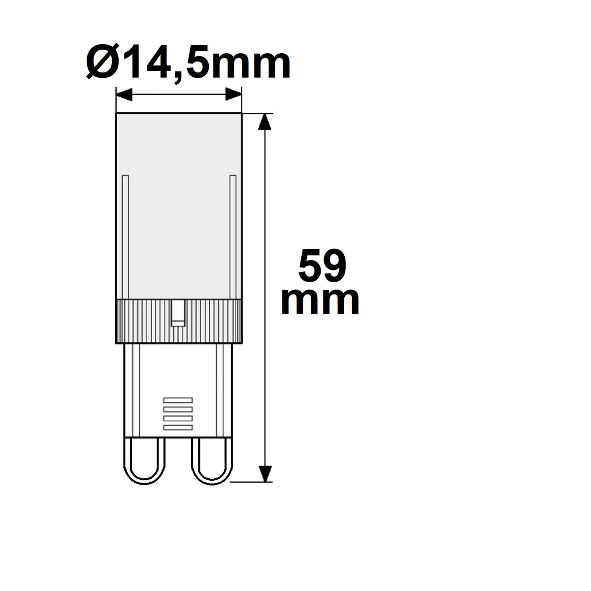 G9 COB | LED-lamp | 4W | warm wit