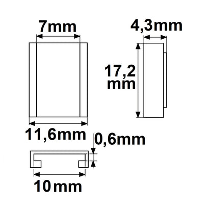 K2-310/410-COB | Connector | universeel | voor 3-4 polige LED-strip 10mm | IP20 | max. 5A