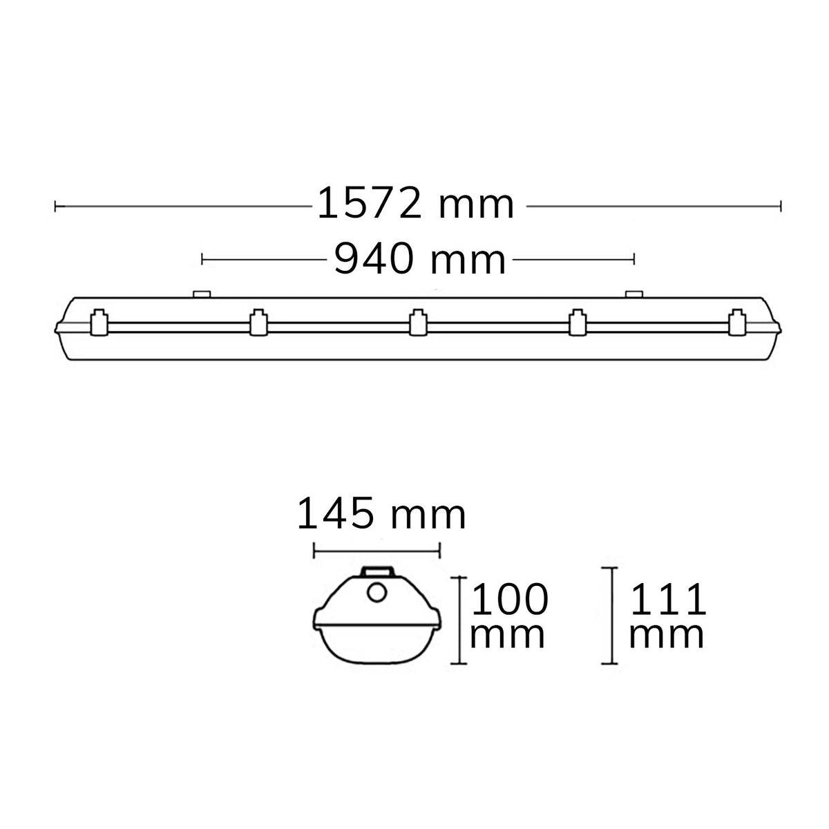 Lineaire armatuur | waterdicht | ATEX II | 150cm | IP66 | 48,3W | 6000K