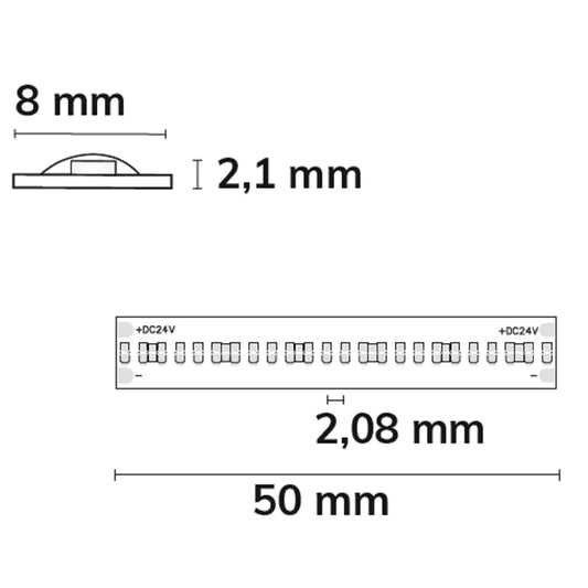 COB927 Linear | LED-strip | 5m | 2700K | 8W/m | 24V | IP20