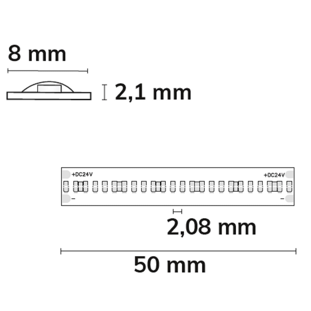 COB930 Linear | LED-strip | 5m | 3000K | 8W/m | 24V | IP20