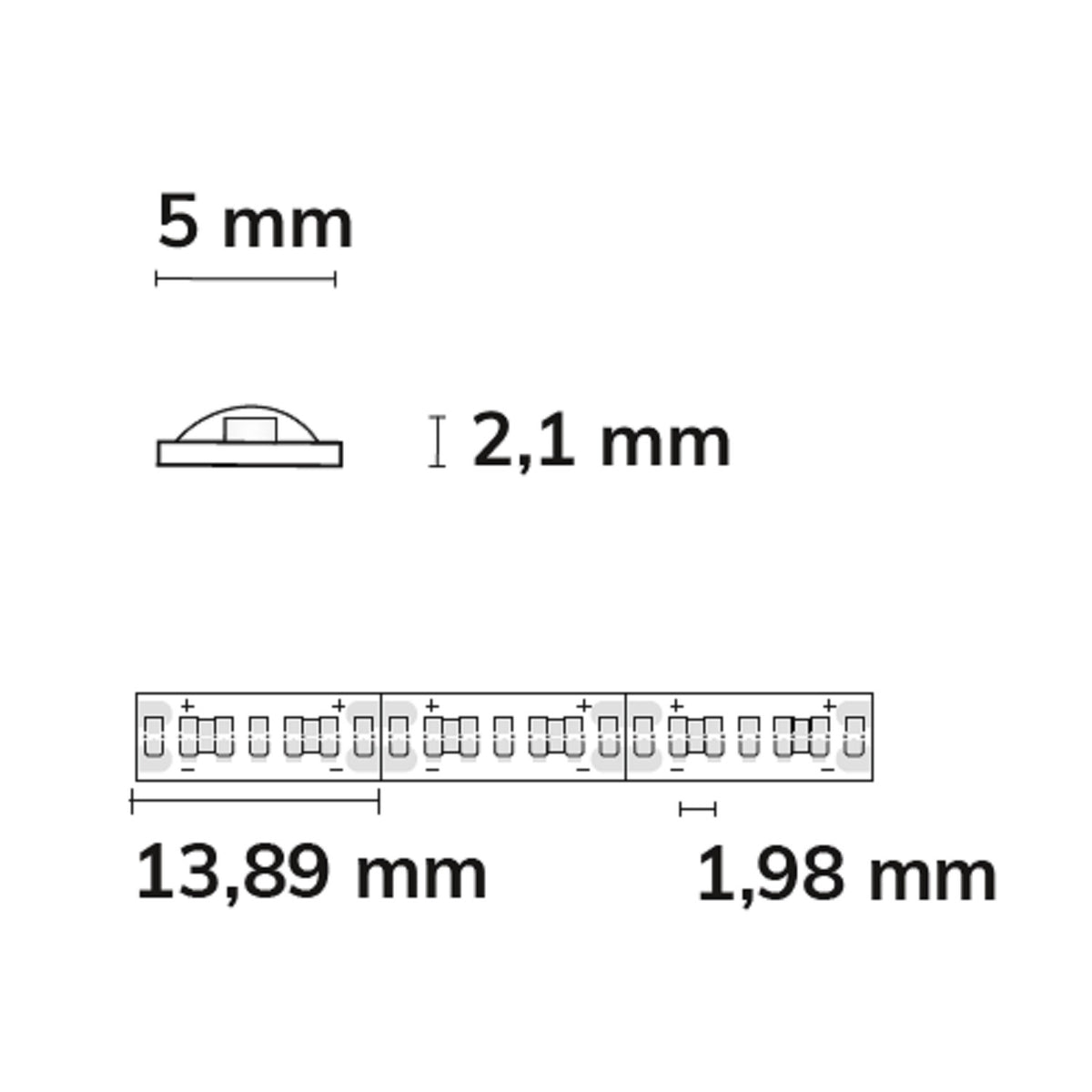 COB940 MICRO Linear | LED-strip | 5mm | 5m | 4000K | 7W/m | 24V | IP20