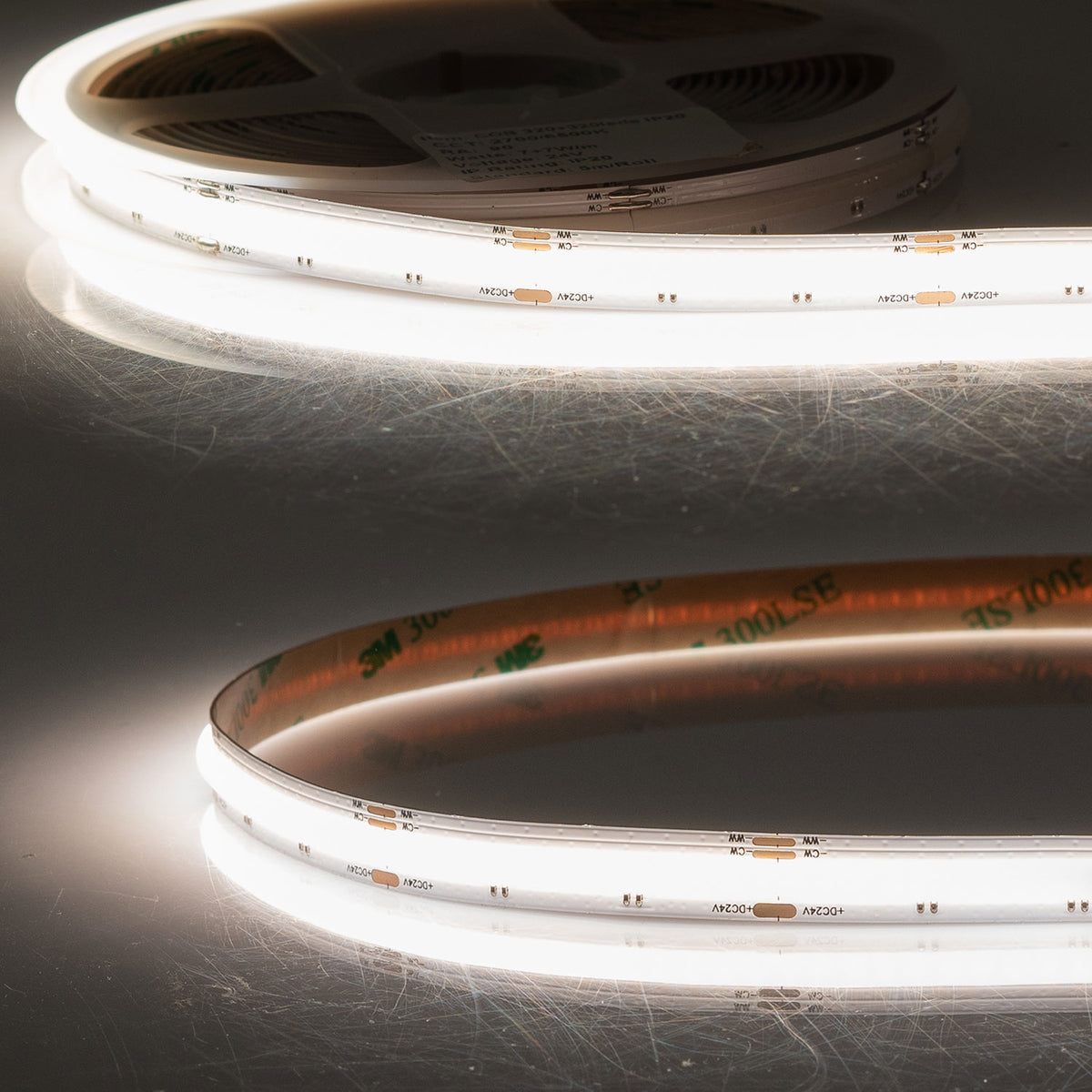 COB927/COB965 Linear CCT | LED-strip | 5m | 2700K tot 6500K | 7W+7W/m | 24V | IP20
