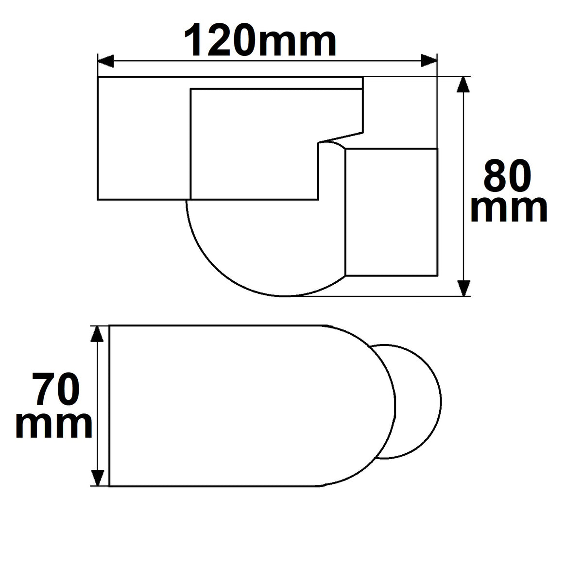 Sensor | PIR bewegingsmelder | zwart | 230V | 4A | 180° | 10m | IP44