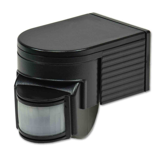Sensor | PIR bewegingsmelder | zwart | 230V | 4A | 180° | 10m | IP44