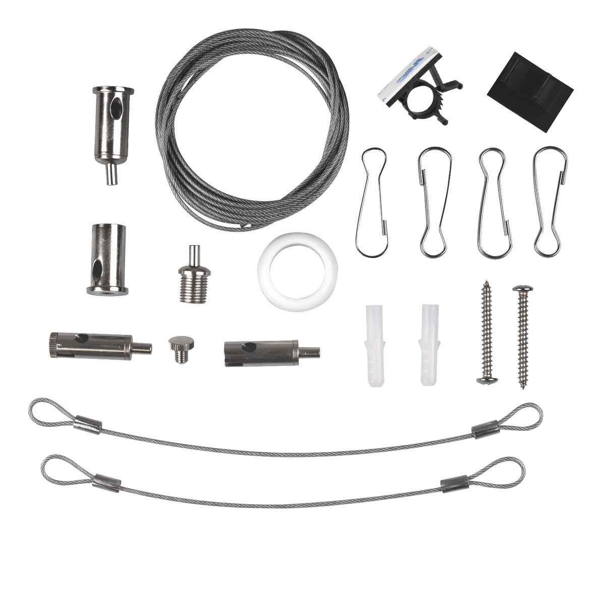 Lineaire armatuur accessoire | Kabelophanging met dubbele schuifklem | 20-160cm | 1 paar