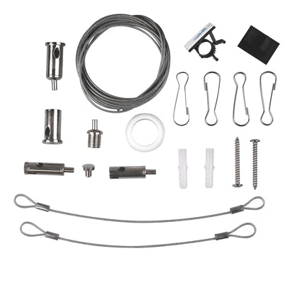 Lineaire armatuur accessoire | Kabelophanging met dubbele schuifklem | 20-160cm | 1 paar