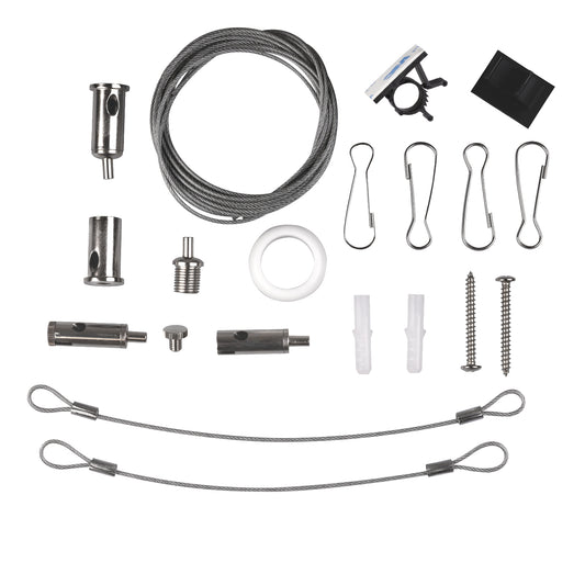 Lineaire armatuur accessoire | Kabelophanging met dubbele schuifklem | 20-160cm | 1 paar