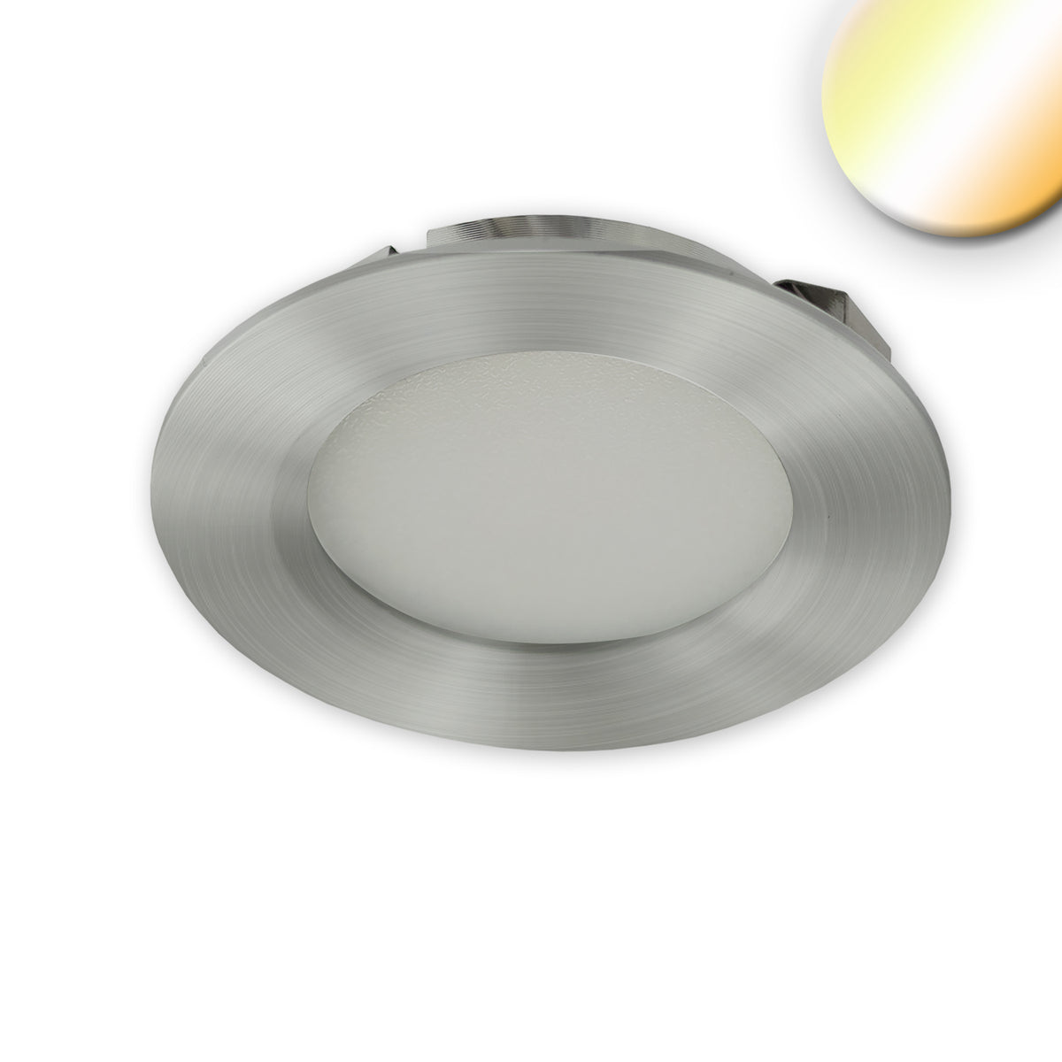Inbouwspot | meubel | geborsteld aluminium | rond | 120° | 24V | dynamic white 1900K-5000K | 3W