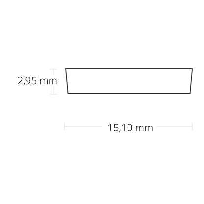 COVER57 | Profielaccessoire | afdekking opaal | voor GROUND-IN10 | beloopbaar | 200cm