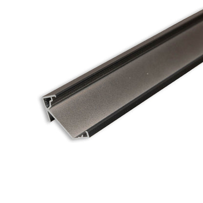 CORNER18 | Aluminium profiel hoek | zwart RAL9005 | 200cm