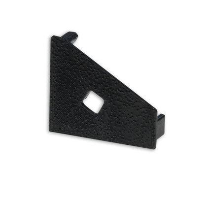 EC111 | Profielaccessoire | eindkap zwart met kabeldoorvoer | voor CORNER18 | links