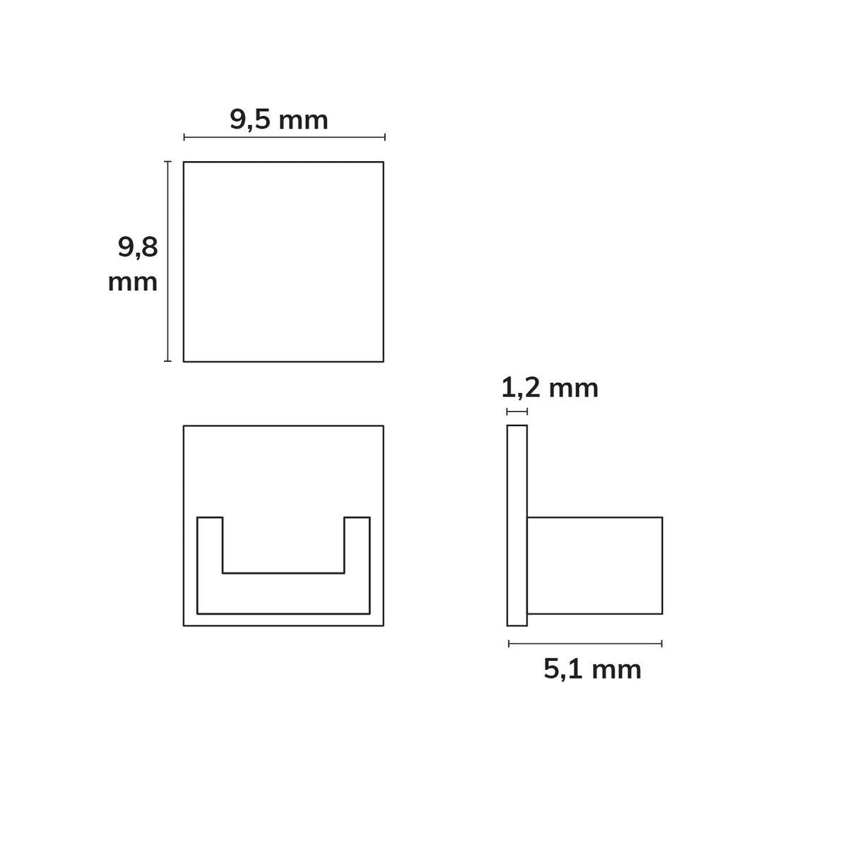 EC218 | Profielaccessoire | eindkap grijs voor tegelprofiel UP8 | 1 stuk