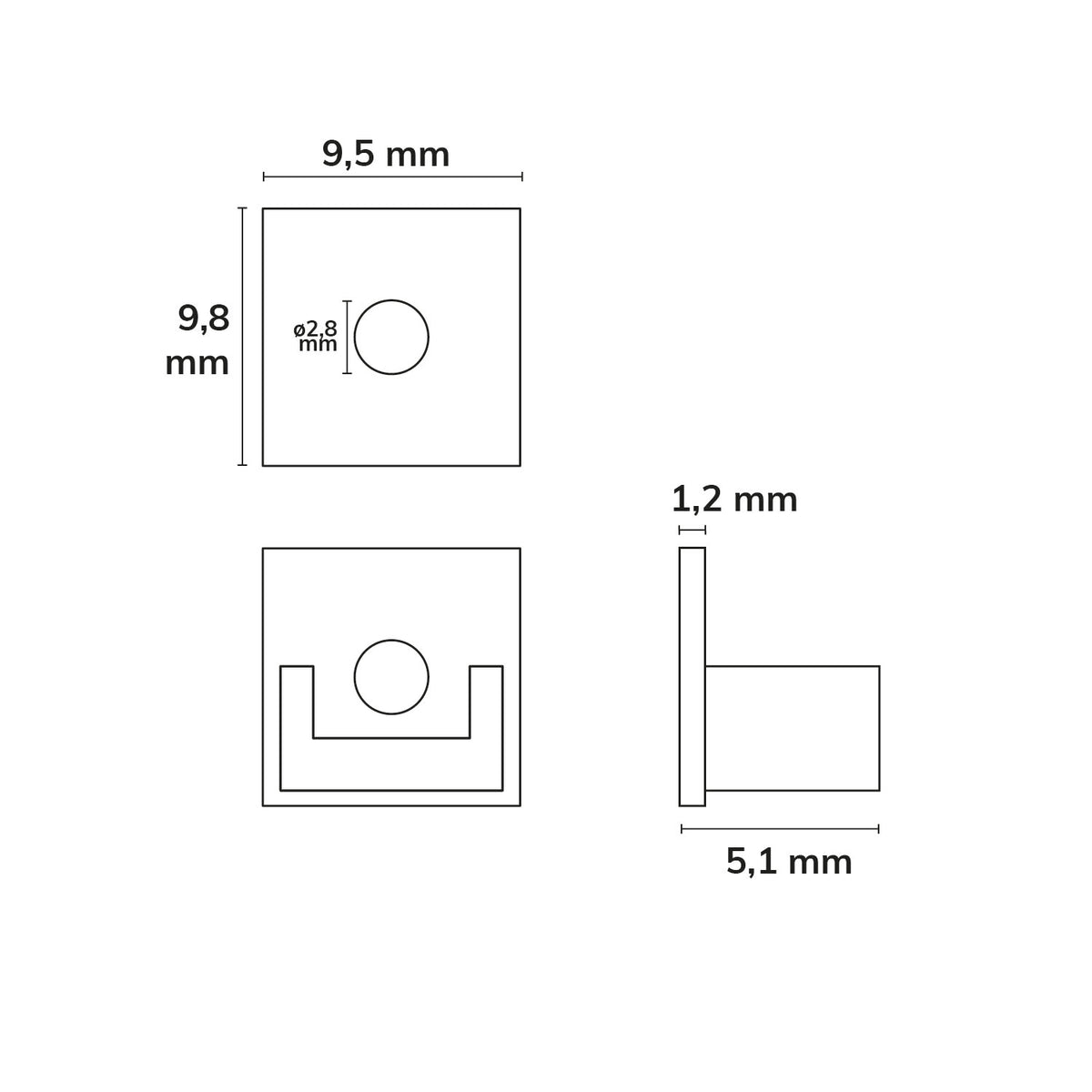 EC219 | Profielaccessoire | eindkap grijs voor tegelprofiel UP8 | met kabeldoorvoer