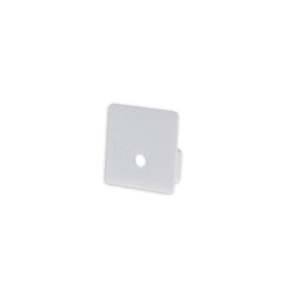 EC221 | Profielaccessoire | eindkap wit voor tegelprofiel UP10 | met kabeldoorvoer