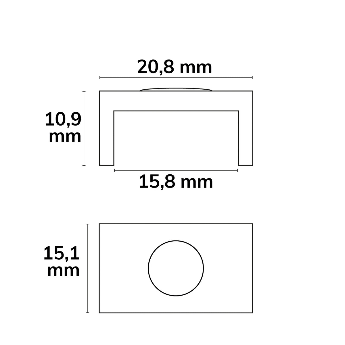 Z43 | Profielaccessoire | magneethouder zwart | voor SURF12