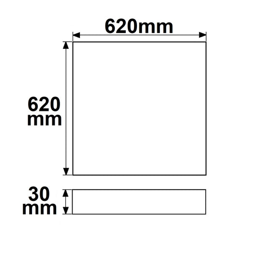 ECO Backlight Line 625 | LED Paneel | UGR<19 | CRI80 | neutraal wit | 36W | 6 stuks