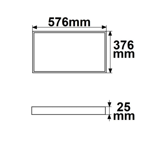 H25 | Lichtframe | binnenmaat 320x520mm | dynamic white | 36W | CRI92