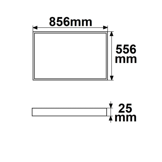 H25 | Lichtframe | binnenmaat 500x800mm | dynamic white | 54W | CRI92