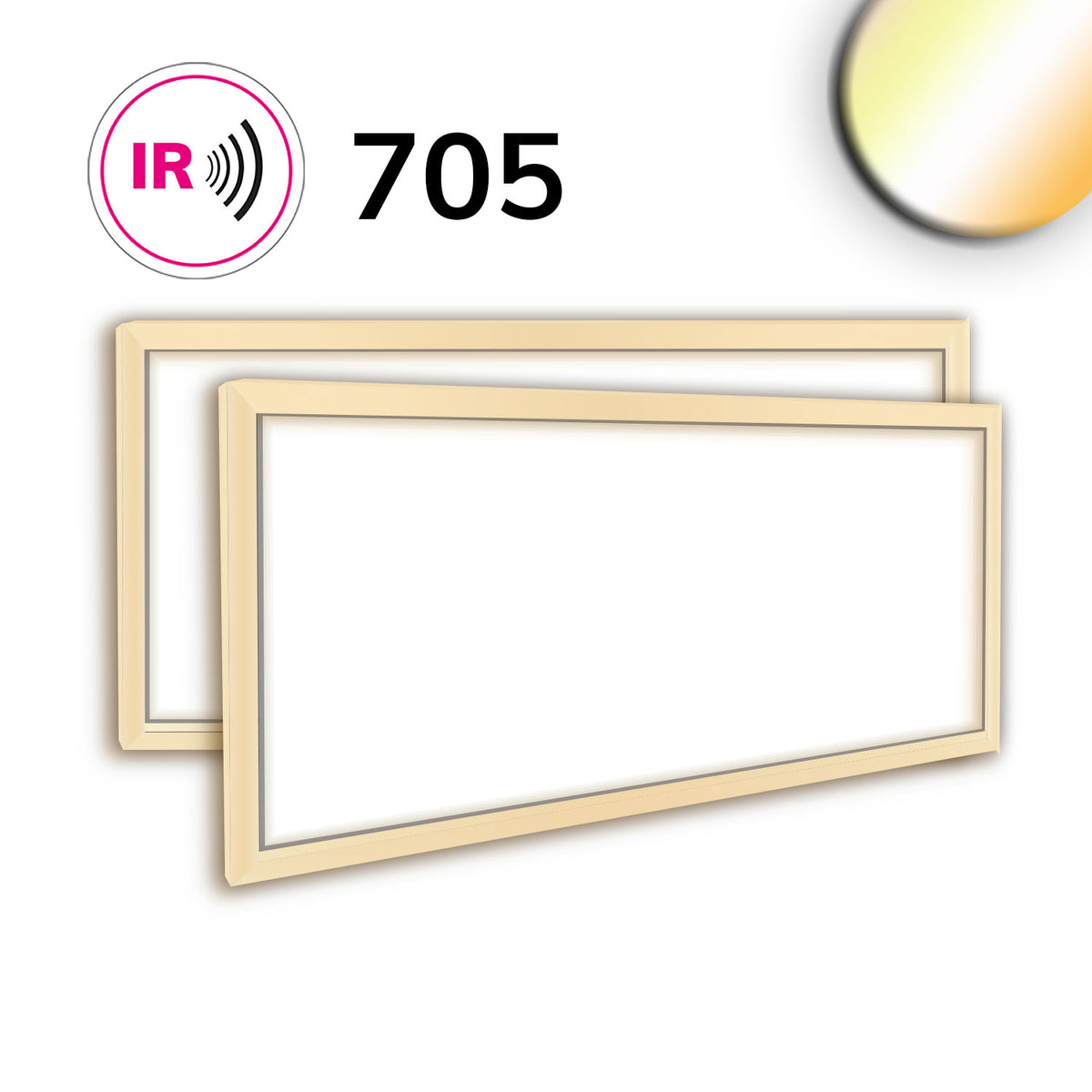 H25 | Lichtframe | binnenmaat 592x1192mm | dynamic white | 74W | CRI92