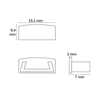 EC223 | Profielaccessoire | eindkap grijs voor MINI-AB V2 | 1 stuk