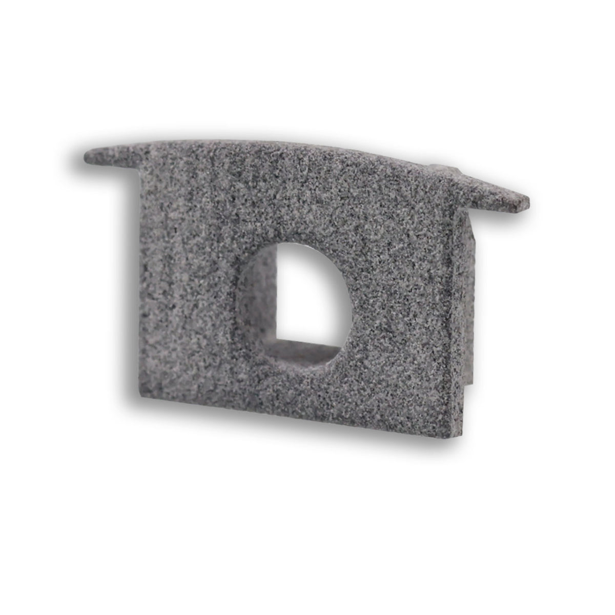 EC228 | Profielaccessoire | eindkap grijs voor MAXI-EB V2 | met kabeldoorvoer | recht