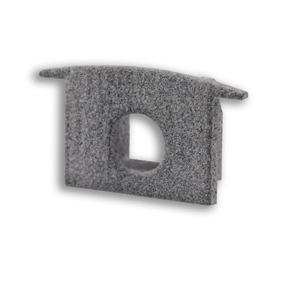 EC228 | Profielaccessoire | eindkap grijs voor MAXI-EB V2 | met kabeldoorvoer | recht