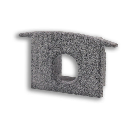 EC228 | Profielaccessoire | eindkap grijs voor MAXI-EB V2 | met kabeldoorvoer | recht