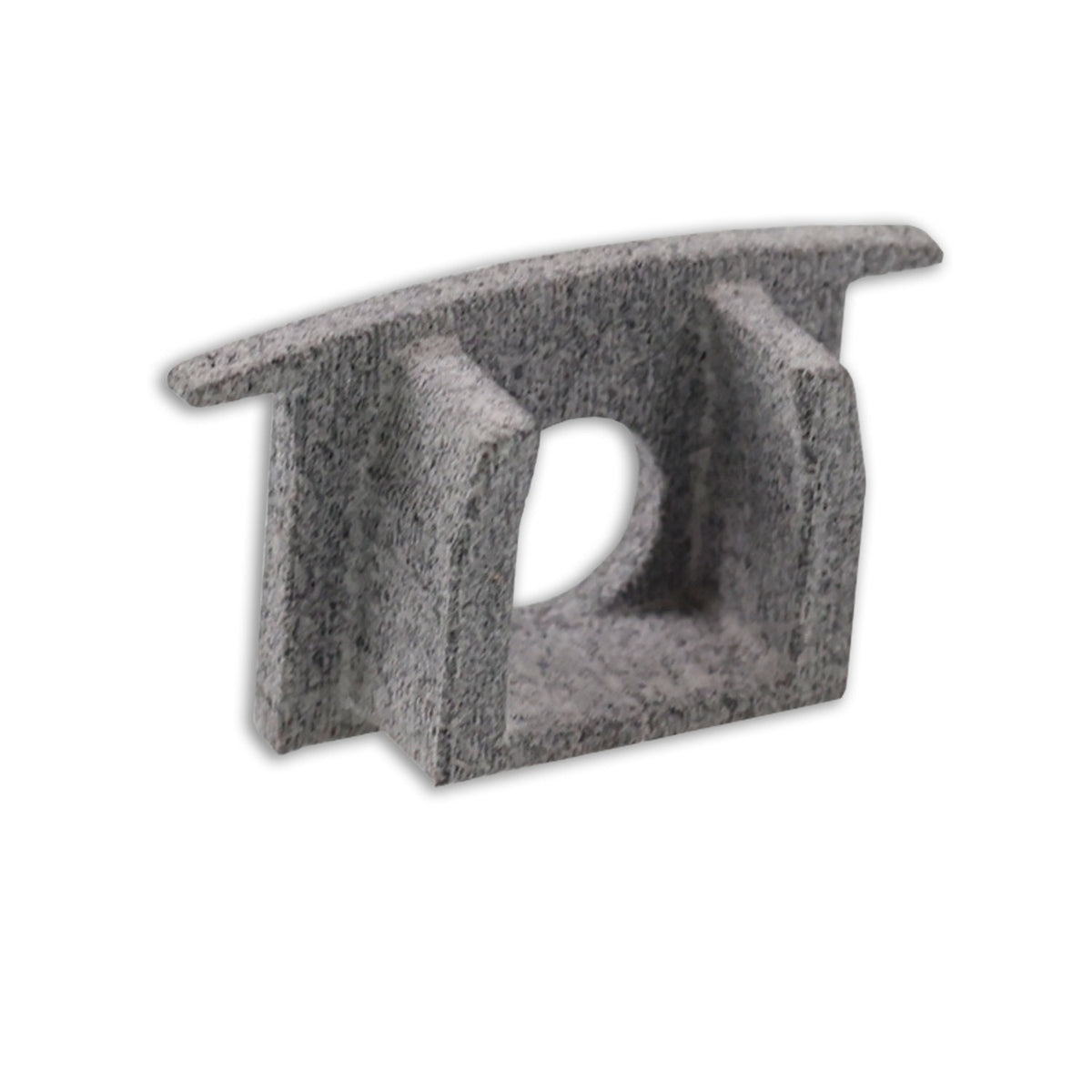 EC228 | Profielaccessoire | eindkap grijs voor MAXI-EB V2 | met kabeldoorvoer | recht