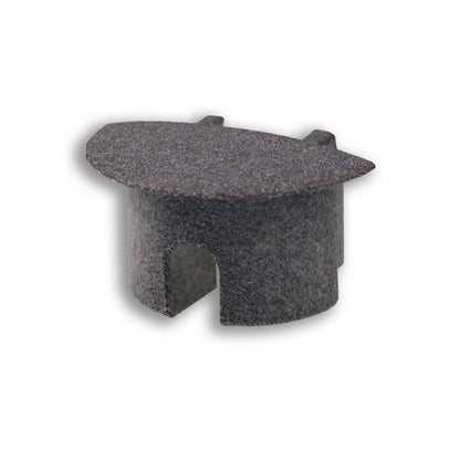 EC232 | Profielaccessoire | eindkap grijs voor MAXI-EB V2 | met kabeldoorvoer | rond