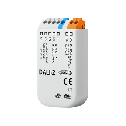 Controller | DALI master | 4 adressen / 4 groepen | 4 drukknoppen | DALI busvoeding