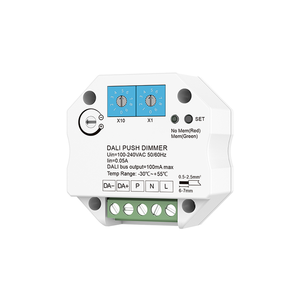 Controller | DALI master | 1 adres / 1 groep | drukknop | 230V