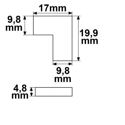 K2-28 | Connector | hoekverbinder | 2-polig | LED-strip 8mm | IP20 | max. 4A