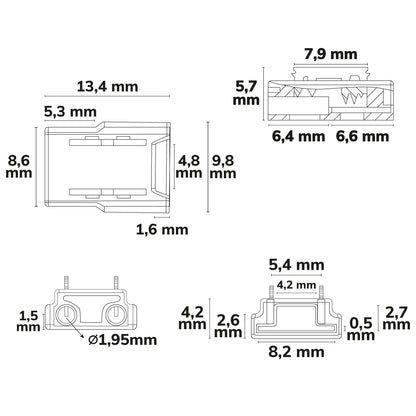 K2-28 | Connector | kabelverbinder | 2-polig | LED-strip 8mm | IP20 | max. 4A