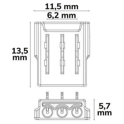 K2-310-V1 | Connector | contactkabelverbinder | 3-polig | 10mm | IP20