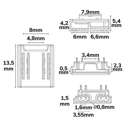K2-410-COB | Connector | contactkabelverbinder | 4-polig | 10mm | IP20
