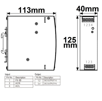 LED driver | DIN-rail | 24V | 24-28V instelbaar | 0-150W