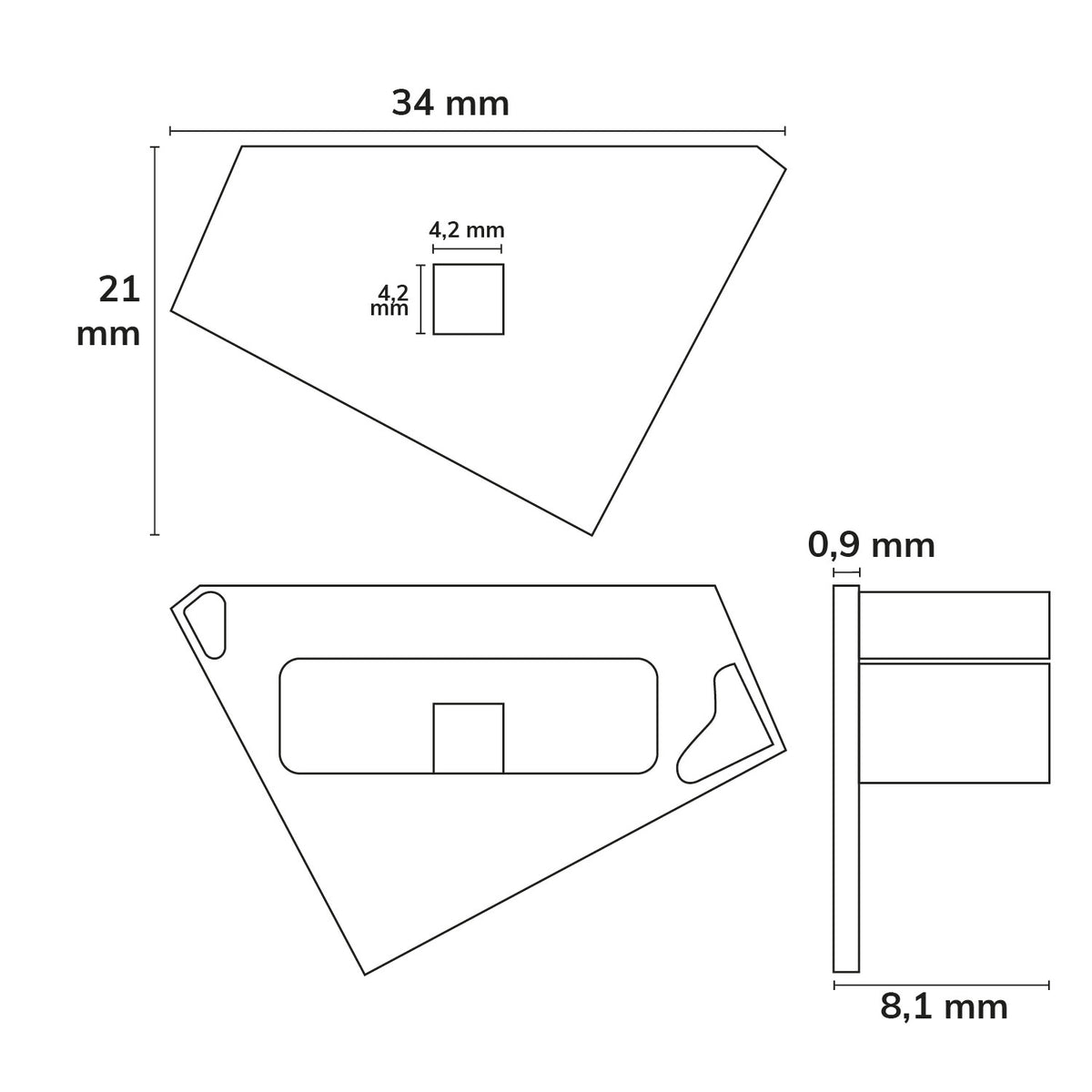 EC111R | Profielaccessoire | eindkap zwart met kabeldoorvoer | voor CORNER18 | rechts