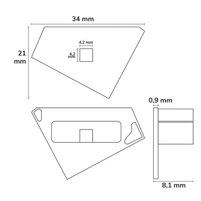 EC111R | Profielaccessoire | eindkap zwart met kabeldoorvoer | voor CORNER18 | rechts