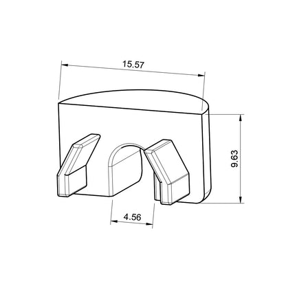 EC99 | Profielaccessoire | eindkap rond | wit | voor GROUND-IN10