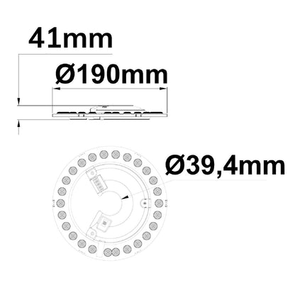 Ombouwprint | 190mm | magneethouder | ColorSwitch 3000K/4000K/6000K | 150 lm/W | 11W | dimbaar