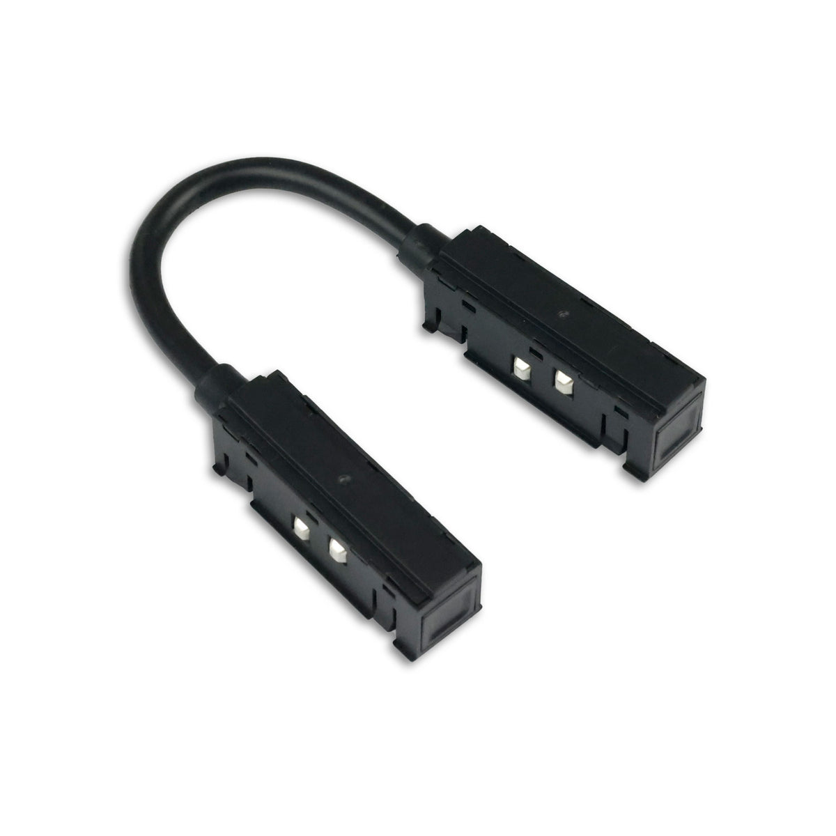 Track48 | Railaccessoire | Flexibele langsverbinder 180° | stroomvoerend | 4-polig | zwart