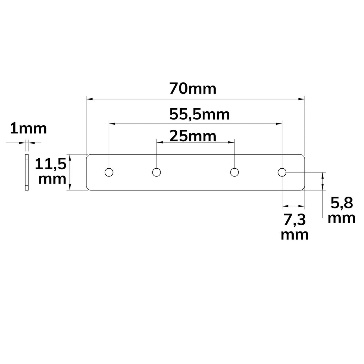 Track48 | Railaccessoire | Verbindingsplaat gipsrail | 2 stuks