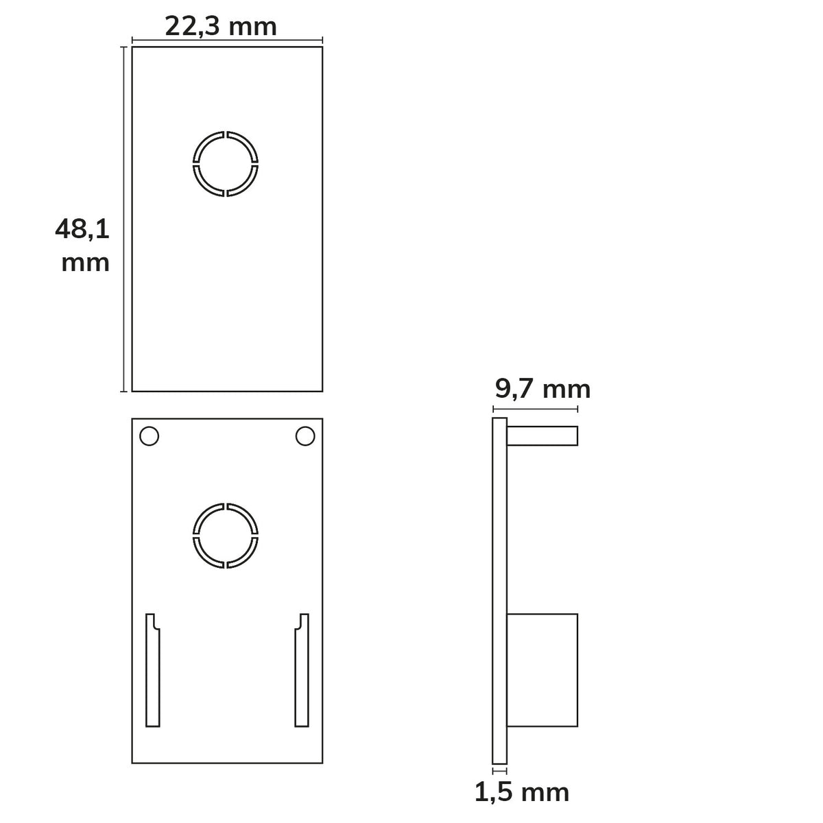 Track48 | Railaccessoire | eindkap | gipsplaatrail | wit | 2 stuks