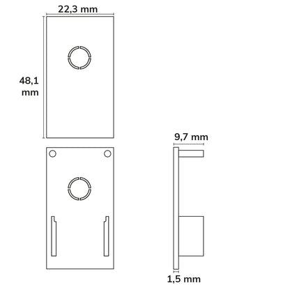 Track48 | Railaccessoire | eindkap | gipsplaatrail | wit | 2 stuks