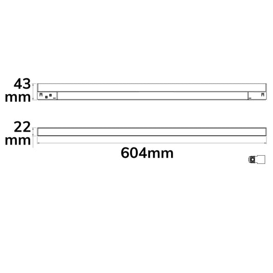 Track48 Linear Light | Railspot | lineair 60cm | CRI90 | Line+ | 20W | 3000K | zwart