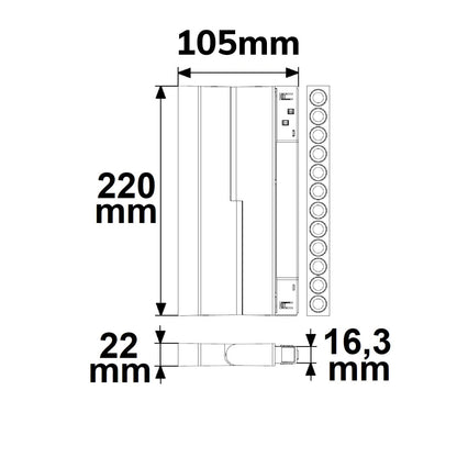 Track48 Grid | Railspot | 22cm | UGR<19 | CRI90 | 12W | 3000K | zwart | 36°