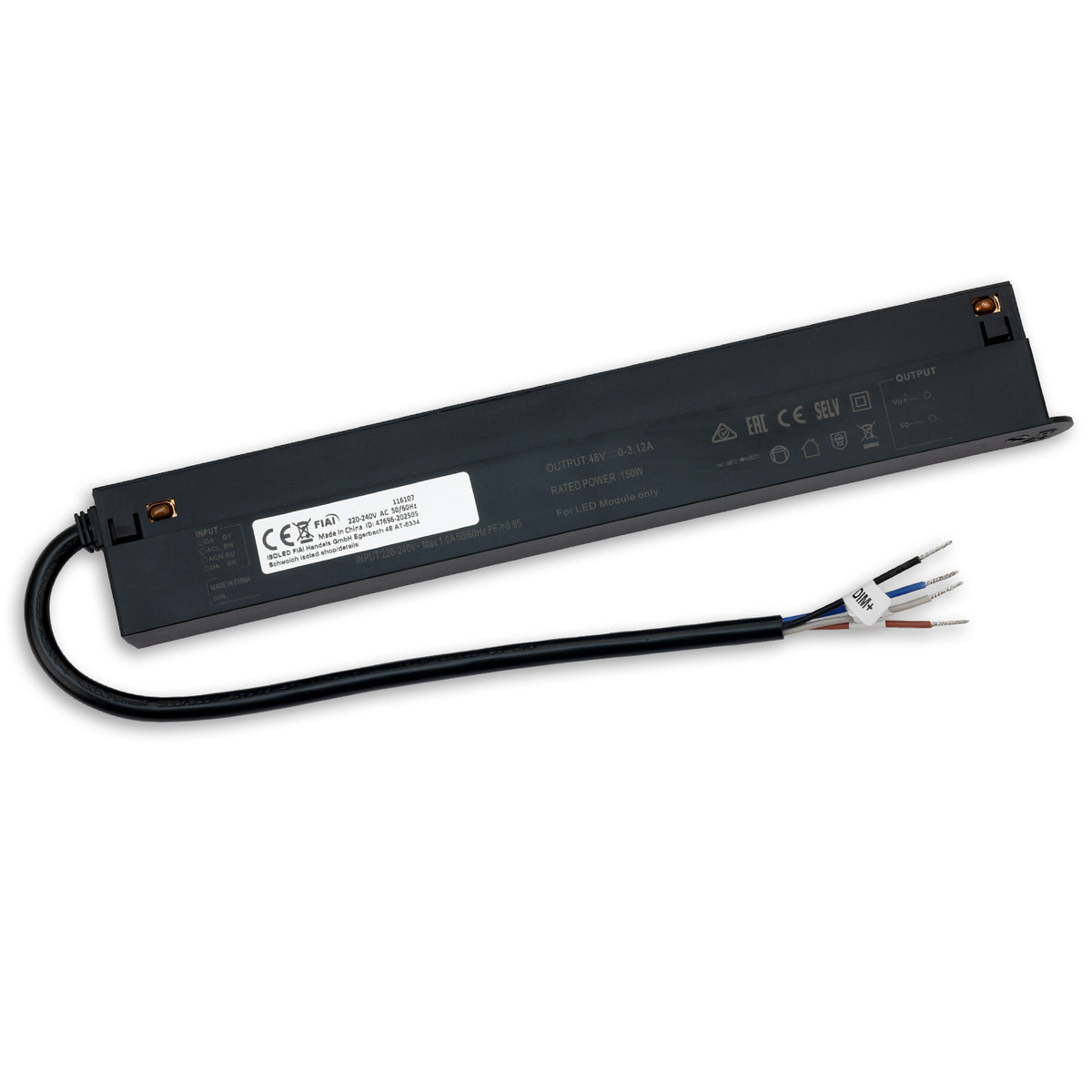 Track48 | LED driver | inline | 48V | zwart