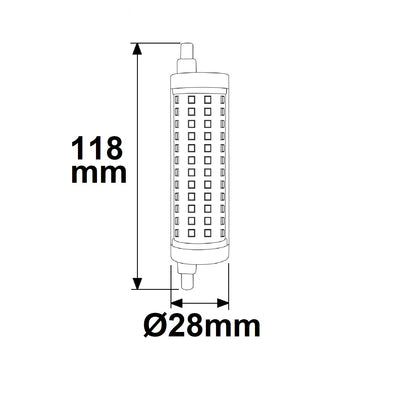 R7s | LED-lamp | 118mm | dimbaar | 14W