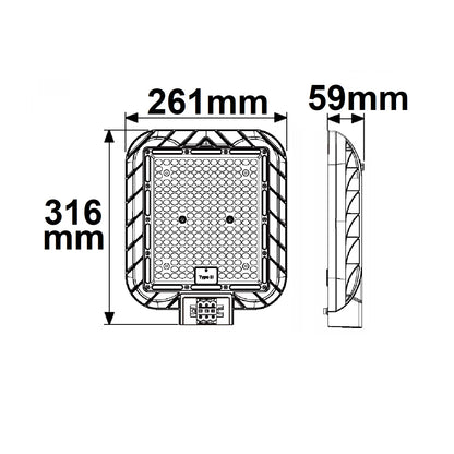 EM145 | Straatarmatuur | module | 145W | IP65 | 4000K | grijsbruin